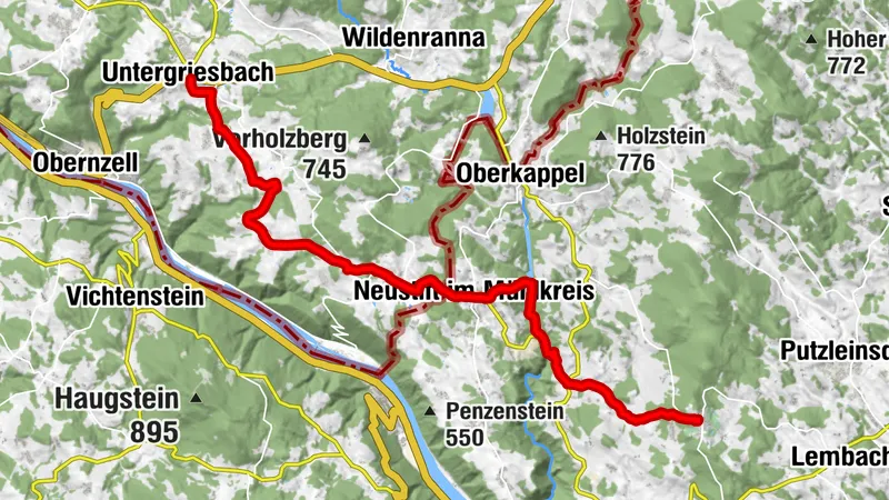 Jakobsweg Etappe 6 Pfarrkirchen (AT) - Untergriesbach (DE)