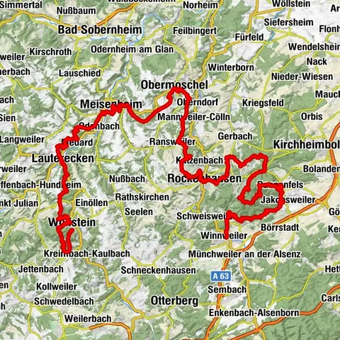 Pfälzer Höhenweg Gesamtroute
