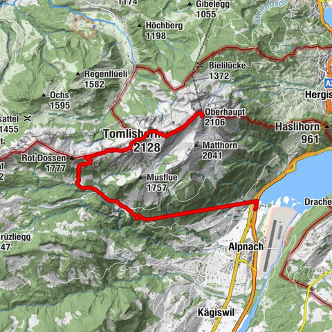 vom Pilatus nach Alpnachstad, Schweiz