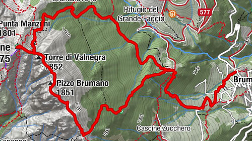 Brumano - Pizzo Daina - Monte Resegone - Rifugio Resegone