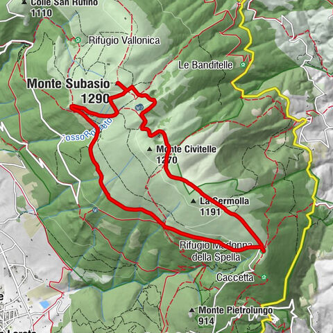 Rifugio Madonna della Spella - Monte Subasio - Sassopiano - Rifugio Fonte Bregno