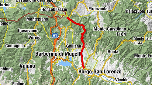 Firenzuola - Monte Gazzaro - Monte Alto - Scarperia e San Piero