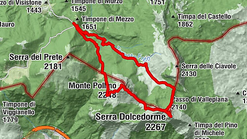 Colle dell'Impiso - Monte Pollino - Timpa di Vallepiana - Serra Dolcedorme