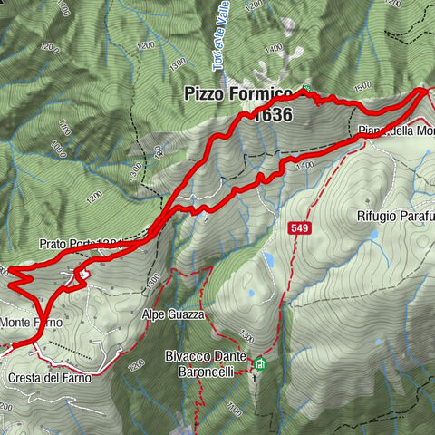 Monte Farno - Rifugio Monte Farno - Pizzo Formico - Forcella Larga