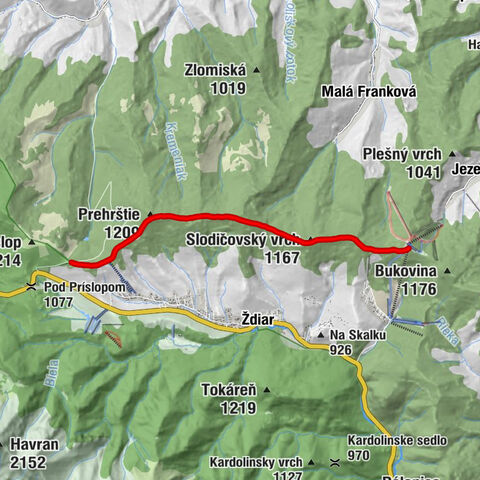 Osturňa - Prehrštie - Slodičovský vrch