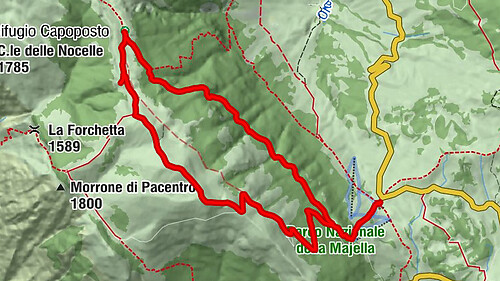 Passo San Leonardo - Celidonio - Rifugio Capoposto - Monte Mileto