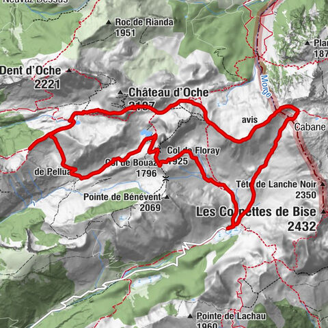 Les Cabrettes - Refuge de Bise - Dent du Velan - Tête de Charousse