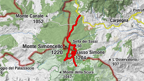 Passo Cantoniera - Sella dei Sassi - Sasso Simone - Bivacco Sasso di Simone