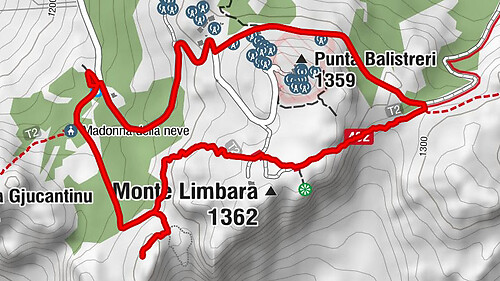 Tèmpiu/Tempio Pausania - Monte Limbara - Punta Balistreri