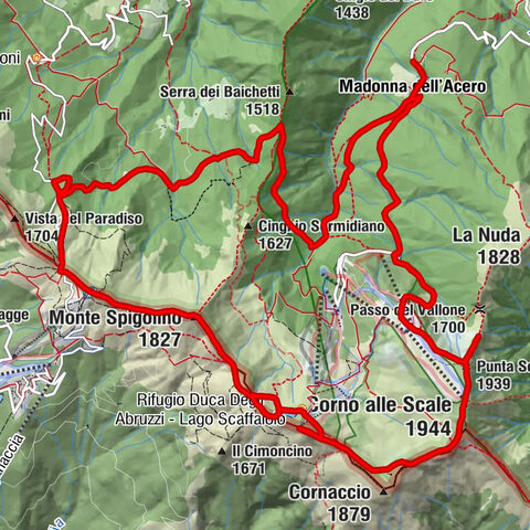 Madonna dell'Acero - Punta Sofia - Corno alle Scale - Lizzano in Belvedere