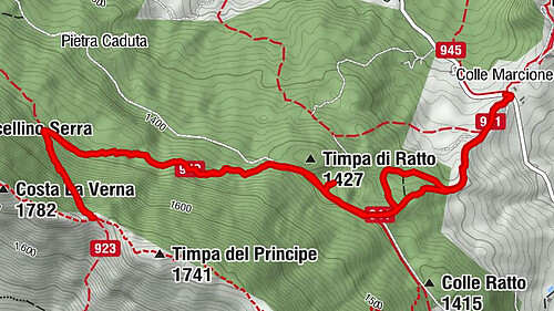 Colle Marcione - Ratto Piccolo - Timpa di Ratto - Passo del Principe