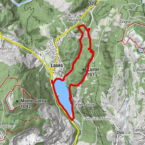 Spaziergang um den Lases-See und Umgebung