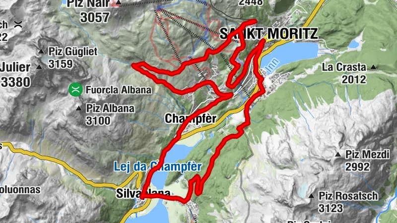 Silvaplana-St. Moritz-Signal-Silvaplana (signalisierte E-Bike Tour E)