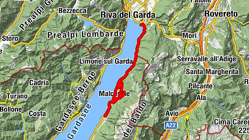 Torbole-Malcesine-Monte Baldo (Mittelstation)-Torbole, Trentino-Südtirol/Italien