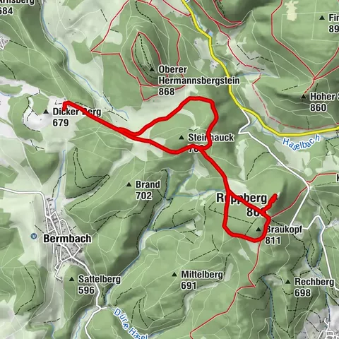 Rundwanderweg - "Große Acht" Steinbach-Hallenberg - Thüringer Wald