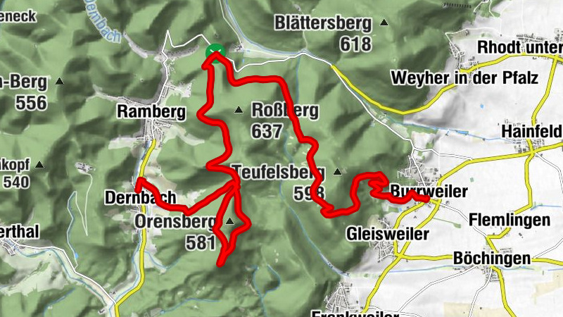Pfälzer Weinsteig Etappe 07 Burrweiler - Dernbach