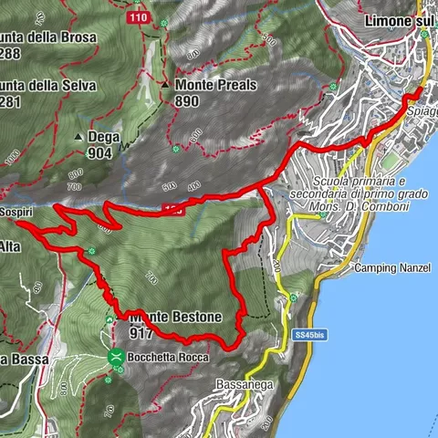 Monte Bestone über den Schmetterlingsweg