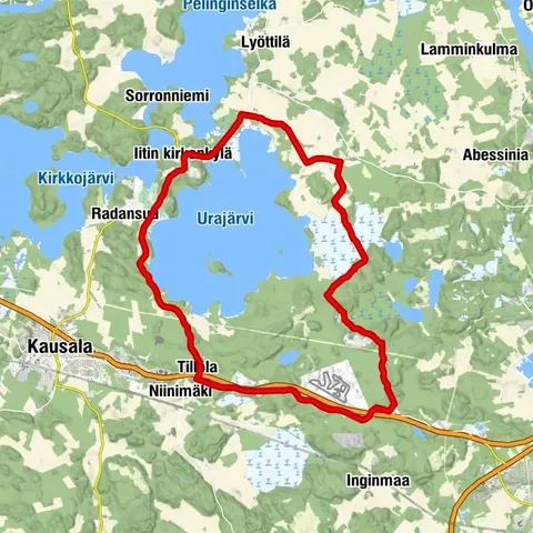 Radrundfahrt um den Urajärvi-See, Iitti