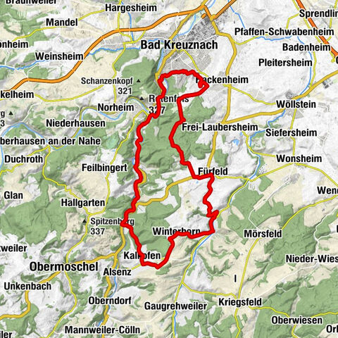 Bad Kreuznach, Altenbamberg, Kalkofen, Fürfeld, KH Waldheim,