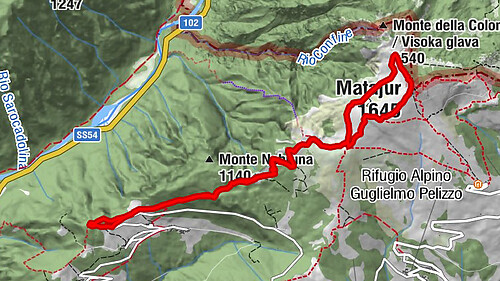 Matajur (1642 m) da Mersino