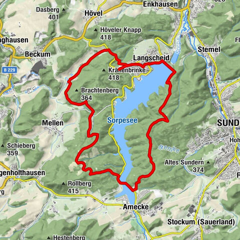 Über die Höhen rund um den Sorpesee