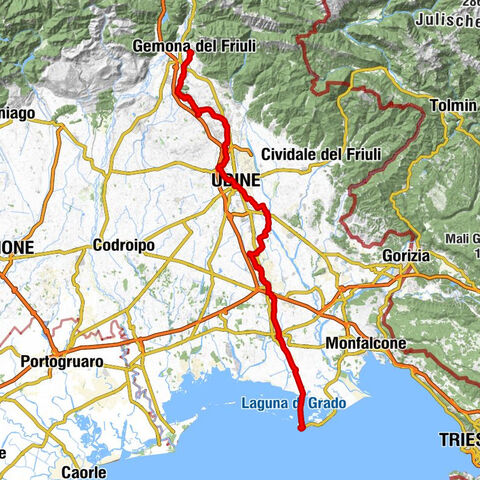 Salzburg - Grado: Etappe 05: Gemona de Friuli bis Grado