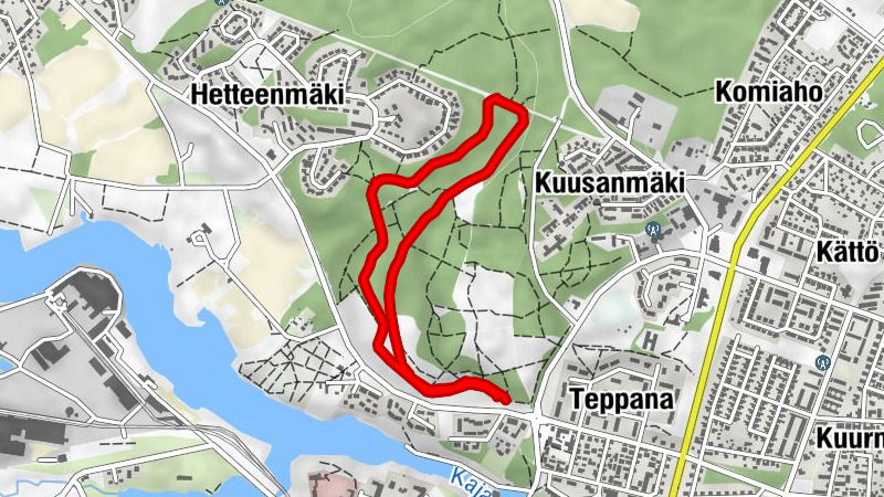 Pöllyvaaras Erholungsroute 3,5 km, Kajaani