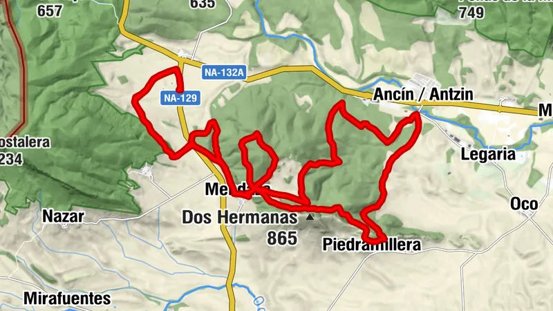Sierra de Dos Hermanas - Camping Acedo Route 8
