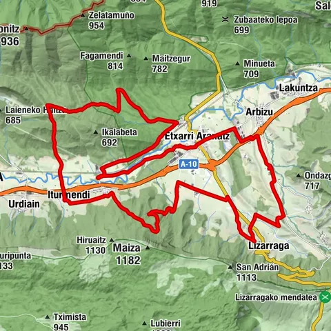Weg zu den Eichen - Camping Arbizu Route 7