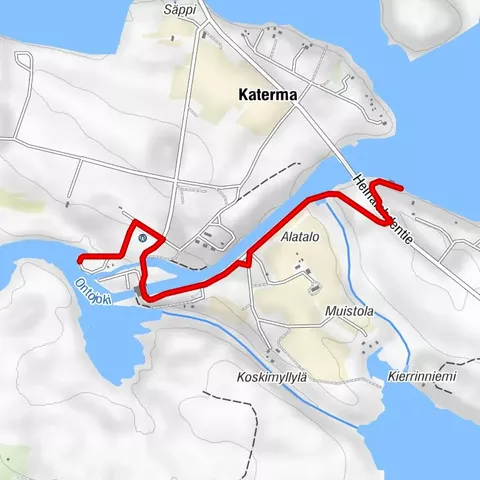 Kainuun Tervareitti: Katerman-Schleppweg für Paddler, Kuhmo