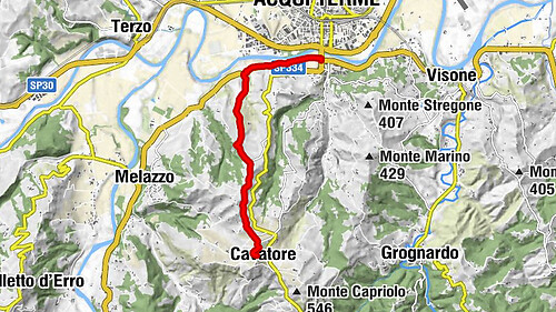 Sentiero Acqui Terme - Cavatore - Sentiero 537 in mountain bike