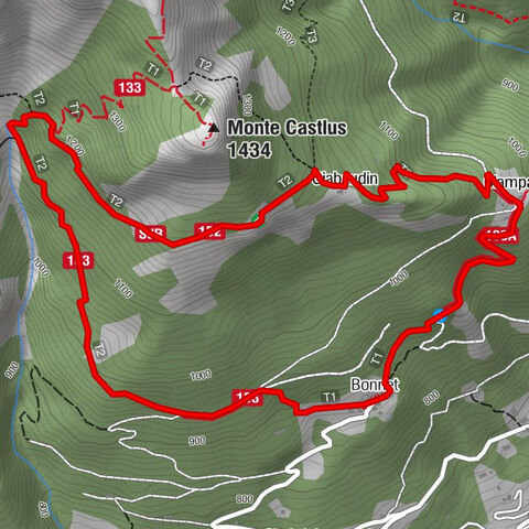 TORRE PELLICE Wanderung zum Bars d'la tajola (und zum Monte Castlus)