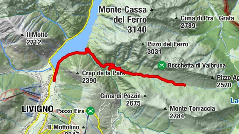 Die Quellen der Adda von Livigno aus