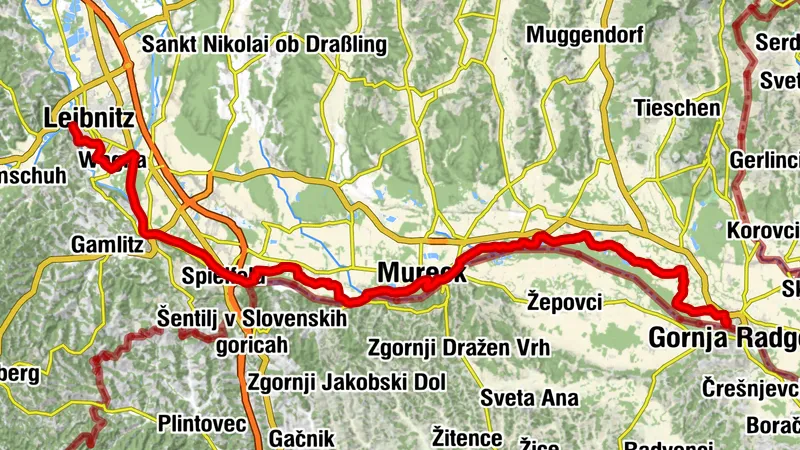 Etappe 08 Weinland Steiermark Radtour Bad Radkersburg - Leibnitz
