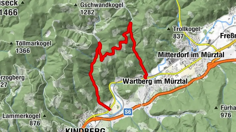 K5 - Aichberg-Tour (Mountainbikestrecke Kindberg