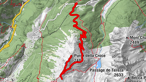 Colle della Croce und Lago d'Arpy