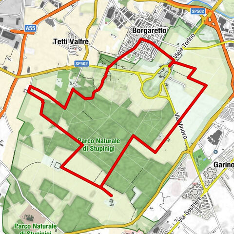 Rundum-Radfahren im Naturpark Stupinigi
