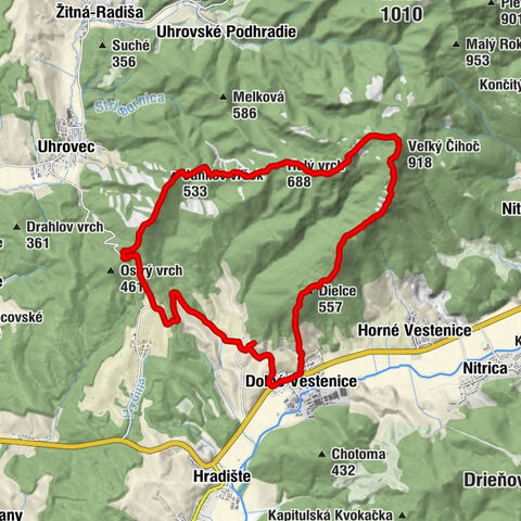 Gazdovská vináreň - Dielce - Veľký Čihoč - Holý vrch