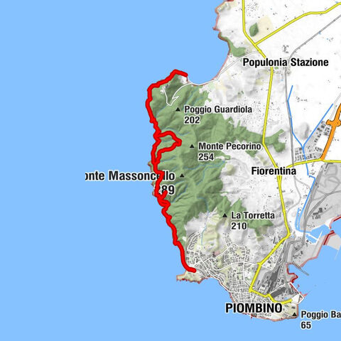 Piombino - Falcone - Buca delle fate di Populonia - Poggio Tondo