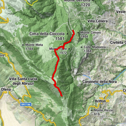 Pantane - Bufara - Fonte dei Trocchi - Monte Cappucciata