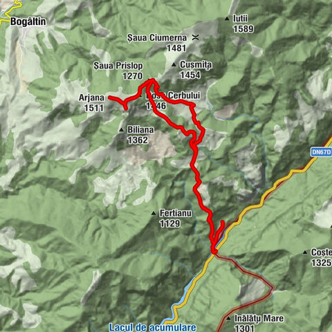 Cornereva - Vârful Zascol - Arjana - Dosu Cerbului