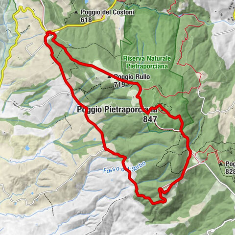 Castiglioncello del Trinoro - Poggio Rullo - Rifugio Pietraporciana - Poggio Pietraporciana