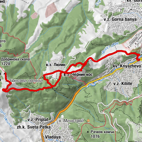 Овча Купел - Дупевица - Кърлежа - Витоша