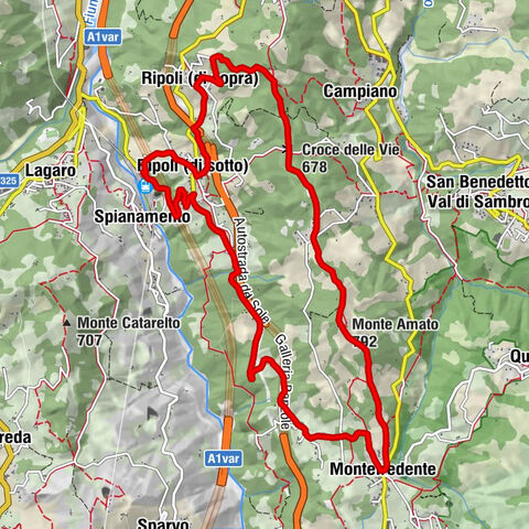 Spianamento - Monte Bruciato - Croce delle Vie - Monte Amato