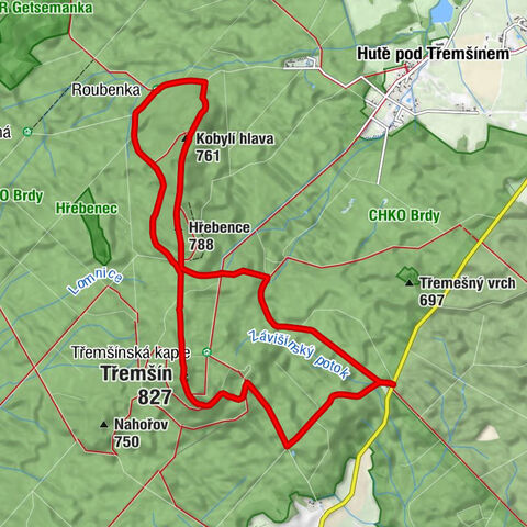 Voltuš - Hřebence - Kobylí hlava - Třemšín