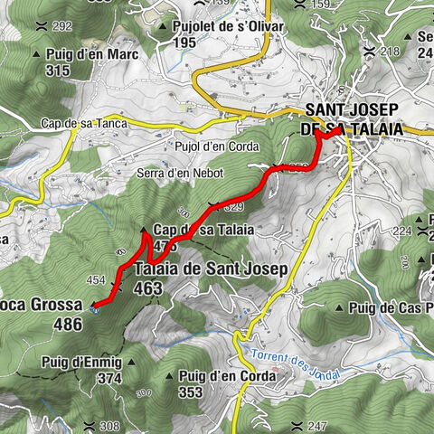 Sant Josep de sa Talaia - Cap de sa Talaia - Roca Grossa - raco verd