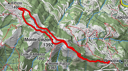 Roncola - Monte Linzone - Prato della Costa - Santuario della Sacra Famiglia di Nazareth