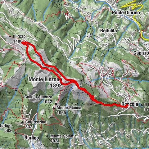 Roncola - Monte Linzone - Prato della Costa - Santuario della Sacra Famiglia di Nazareth