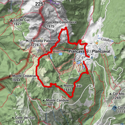 Rundweg entlang des Sentiero Gerometta und Col Cornier