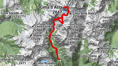 Cima d’Asta (vetta via normale)